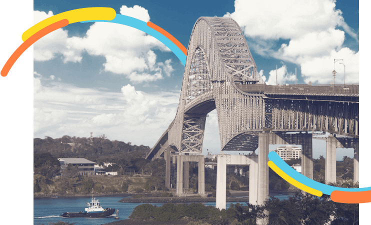 Foto de puente insignia ubicado en Panamá. Grupo Bancolombia cuenta con presencia en este país.